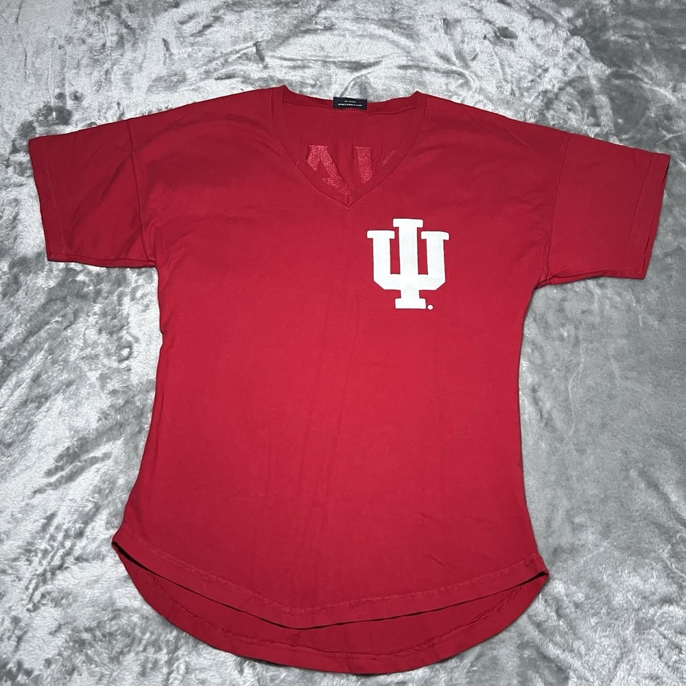 Crimson Indiana Hoosiers Shirt Size Small Spirit Jersey Oversized Sleeve Tee